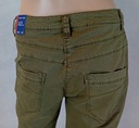 Zelené nohavice na gombíky vrecká Cecil 27/32 Strih rovný