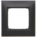 SIMON 54 Одинарная рамка, 1 панель, черный матовый