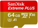 Карта SanDisk Extreme Plus MicroSDXC 64 ГБ A1 V30