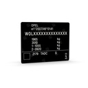 ТАБЛИЧКА OPEL, ЗАМЕНА НАЗВАНИЯ НАКЛЕЙКИ VIN