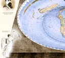 Планисфера плоской Земли 1715 г. - Луи Ренар 70x50см