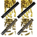 4 ТРУБКИ КОНФЕТТИ микс ПОЛОСКИ ЗМЕИЦЫ 40см СВАДЬБА