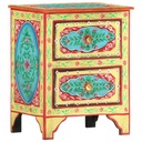 vidaXL Ručne maľovaný nočný stolík, 40x30x50 cm, masívne mangovníkové drevo EAN (GTIN) 8719883818566