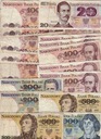 Zestaw banknotów PRL 32 sztuki Okres 1966 - 1993