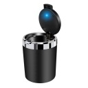 АВТОПЕПЕЛЬНИЦА СО СВЕТОДИОДНОЙ ПОДСВЕТКОЙ, ЧЕРНАЯ