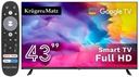 LED-ТВ KRUGER MATZ FHD 43 ДЮЙМА SMART GOOGLE TV HDR DVB-T2 HEVC