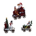 3 sztuki Święty Mikołaj Świąteczny pociąg Posągi Photo Prop Blat Xmas Waga produktu z opakowaniem jednostkowym 0.882 kg