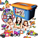 ОБРАЗОВАТЕЛЬНЫЕ МАГНИТНЫЕ БЛОКИ 124 элемента в пластиковом кейсе + БЕСПЛАТНО