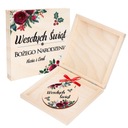 DREWNIANA KARTKA ŚWIĄTECZNA + BOMBKA NA CHOINKĘ