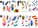 Временные татуировки с перьями, большой выбор