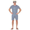 Мужские пляжные купальники ретро -полосы m