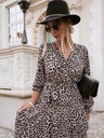 MAXI ŠATY LEOPARD PRINT ŠTÝL BOHO SEXY CLASSIC Veľkosť S