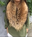 Воротник из натурального меха енота, 100 см.
