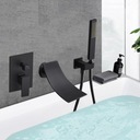 Черный смеситель для ванны скрытого монтажа Waterfall - Qvadro BK Waterfall
