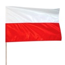 FLAGA NARODOWA POLSKI 112 x 70 cm Z DRZEWCEM 120 cm MNUFAKTURA FLAG