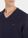 Pánsky sveter tommy hilfiger granátové jablko v tvare cheesecaku elegantné malé bavlnené logo Kód výrobcu sweter meski w serek tommy hilfiger M