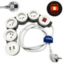 Удлинительный кабель с зарядным устройством USB2.1A, защита от перегрузки