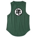 Japanese Anime Turtle Script Printed Mens Gym Clot