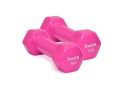 Виниловые гантели 2x 1 кг XMOR (розовые)