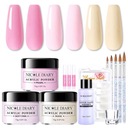 НАБОР АКРИЛОВЫХ НОГТЕЙ, 3x ПОРОШКОВЫЕ ЖИДКИЕ ФОРМЫ, КИСТИ НИКОЛЬ ДНЕВНИК