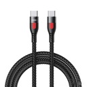 Кабель REMAX USB Type C - USB Type C 1 м, 65 Вт, плетеный