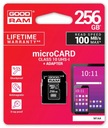 GOODRAM 256 ГБ micro SD XC Class 10 UHS-1+a 100 МБ