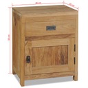 vidaXL Nočný stolík, masívne teakové drevo, 40 x 30 x 50 cm Farba prednej časti neuplatňuje sa