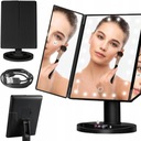 КОСМЕТИЧЕСКОЕ ЗЕРКАЛО С ПОДСВЕТКОЙ, СКЛАДНОЙ СВЕТОДИОД, USB, РЕГУЛИРУЕМОЕ увеличение 2X 3X