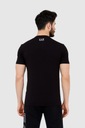 EA7 T-shirt męski czarny z dużym białym logo S Marka Emporio Armani