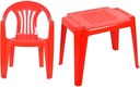 КРАСНЫЙ КОМПЛЕКТ МЕБЕЛИ ДЛЯ ДЕТСКОГО СТУЛА СТОЛ 1+1