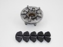 SUZUKI GSXF 600 LEASH WHEELS POSTERIOR + RUBBER KIT ORIGINAL NR01  photo 4
