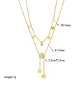 Золотое женское ожерелье знаменитостей в стиле бохо, позолота 18 карат, хирургическая сталь 316L