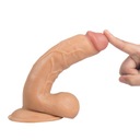 DUŻE I GRUBE REALISTYCZNE DILDO DO PENETRACJI, MOCNA PRZYSSAWKA Długość 24 cm