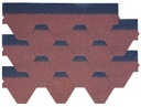 Красная битумная черепица HEXAGONAL ROCK