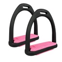 Стремена пластиковые YORK черно-розовые (R: 12)