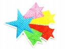 Термоаппликации COLORFUL STARS патчи 6см