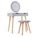 SCANDI 03 Туалетный столик в скандинавском стиле со светодиодным зеркалом
