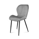 Krzesło fotel do salonu elegancki Mark Adler Prince 2.0 Grey Welur Marka Markadler