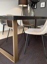 Stôl LOFT METAL so striebornými nohami Výška nábytku 77 cm