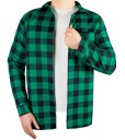 ФЛАНЕЛЕВАЯ РАБОЧАЯ РУБАШКА ЗЕЛЕНАЯ В Клетку 2XL XXL