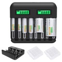 Быстрое зарядное устройство с ЖК-дисплеем и USB на 8 слотов 8*AA 8*AA, 4*C, 4*D батареи