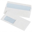 Koperty białe samoklejące z okienkiem DL 50 sztuk