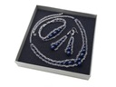 Свадебный комплект PEARLS с элементами SWAROVSKI, темно-синий
