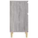 vidaXL Nočný stolík, farba šedá dub sonoma, 40x35x70 cm Farba prednej časti sivá