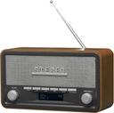 Сетевая радиостанция Denver DAB-18 FM с аккумулятором, коричневая, ПОВРЕЖДЕННАЯ