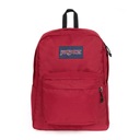 Červený ruksak Jansport SuperBreak One Red tape Dominujúci vzor bez vzoru