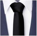 Мужской узкий галстук SLIM FIT, черный МИКРОФИБРА gs18