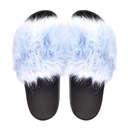 ТАПОЧКИ ЖЕНСКИЕ СИНИЕ МЕХОВЫЕ С МЕХОМ