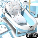 Складная силиконовая детская ванночка с детским термометром и подушкой
