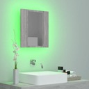 vidaXL Kúpeľňová skrinka so zrkadlom a LED, sivý dub sonoma 40x12x45 cm Hĺbka nábytku 1 cm